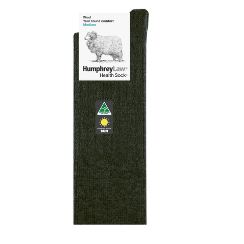 Humphrey Law - Wool Health Sock - charcoal