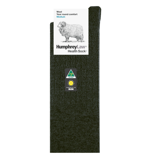 Humphrey Law - Wool Health Sock - charcoal
