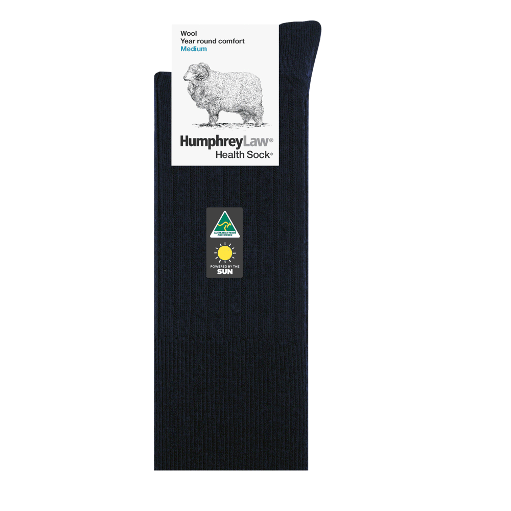Humphrey Law - Wool Health Sock - Navy