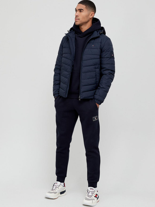 Hooded Tape Puffer Jacket - Desert Sky