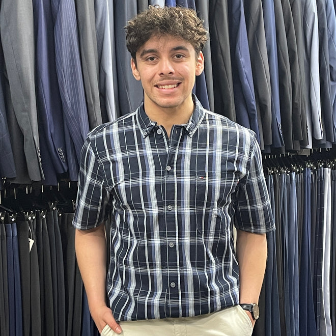 Tommy Hilfiger - Linen Check Shirt - Faded Indigo