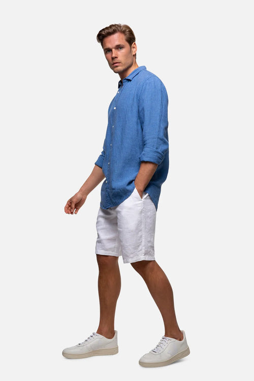 The Hampton Linen Shirt - Light Indigo