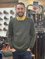 Ansett Clothing - Lambswool Crew Neck Jumper - Pine | Denim