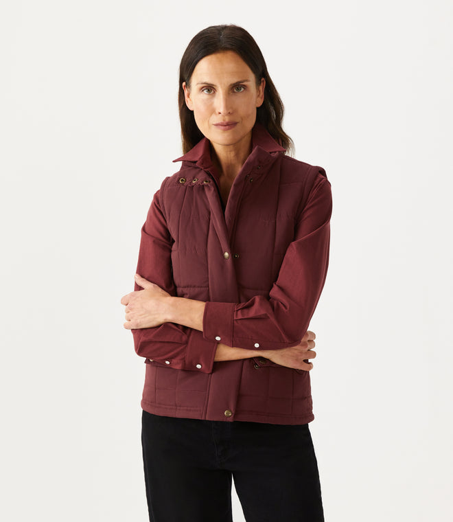 Wilpena Creek Vest - Maroon