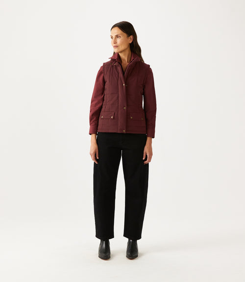 Wilpena Creek Vest - Maroon