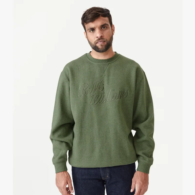 RMW Script Crew Neck Fleece - Khaki