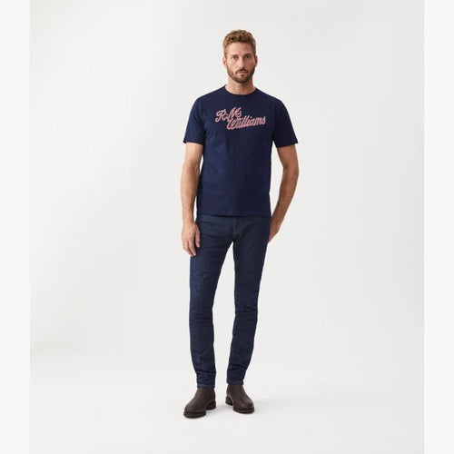 RMW Script T-Shirt - Navy/Red
