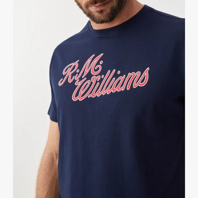 RMW Script Tshirt - navy-red