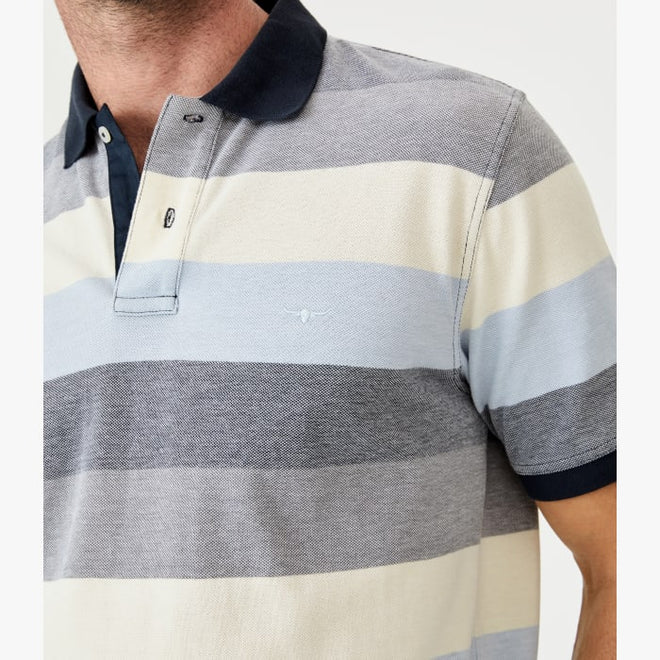 RM Williams - Rod Polo - Striped Blue Grey