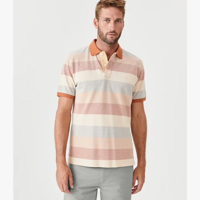 Rod Polo -  Stripe - Brown Grey