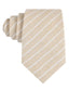 OTAA - Pin Stripe Linen Tie - Khaki with White