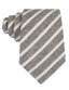 OTAA - Linen  Stripe Tie - Grey & White