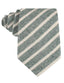 OTAA - Linen Striped tie - Green & cream