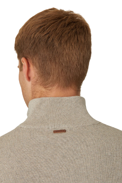 Industrie - The Lakewood Zip Neck Sweater - Wheat