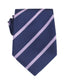 OTAA - Pencil Stripe Tie - Navy Blue with lavender, purple, mauve stripesipes necktie