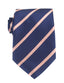 OTAA - Pencil Stripe Tie - Navy Blue with Peach stripes
