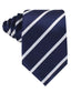 OTAA - Pencil Stripe Tie - Navy blue with white stripes