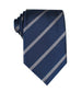 OTAA - Pencil Stripe Tie - Navy with Charcoal Grey