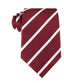 OTAA - Pencil Stripe Tie - Burgundy with White