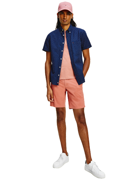 Tommy_Hilfiger_ShortSleeve_Dot_Shirt_Blue