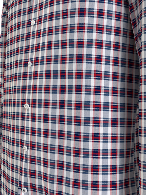 Oxford Shirt - Plaid - Red, Black & White