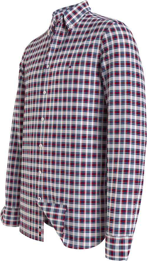 Oxford Shirt - Plaid - Red, Black & White