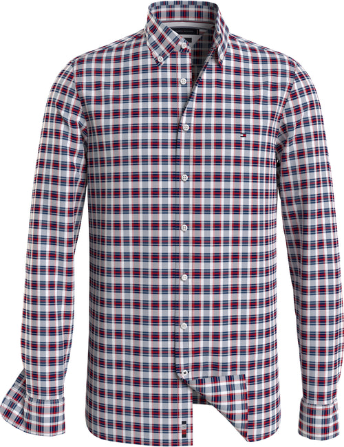 Oxford Shirt - Plaid - Red, Black & White