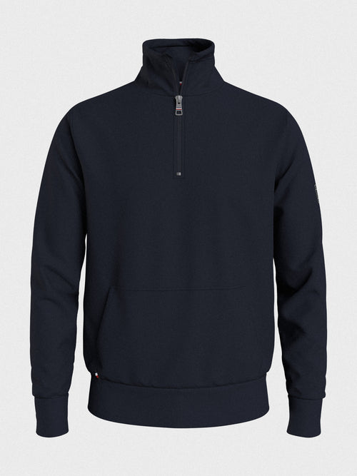 Tommy Half Zip Through Sweatshirt - Desert Sky