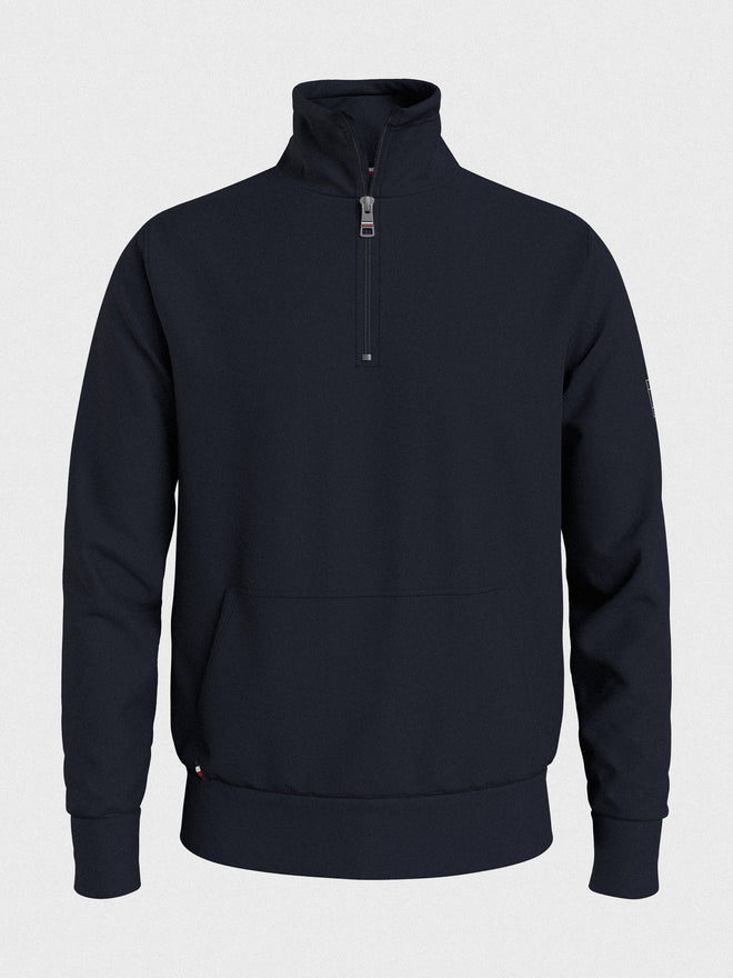 Tommy Half Zip Through Sweatshirt - Desert Sky
