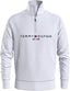 Tommy Hilfiger Logo Zip Mockneck Sweatshirt - White