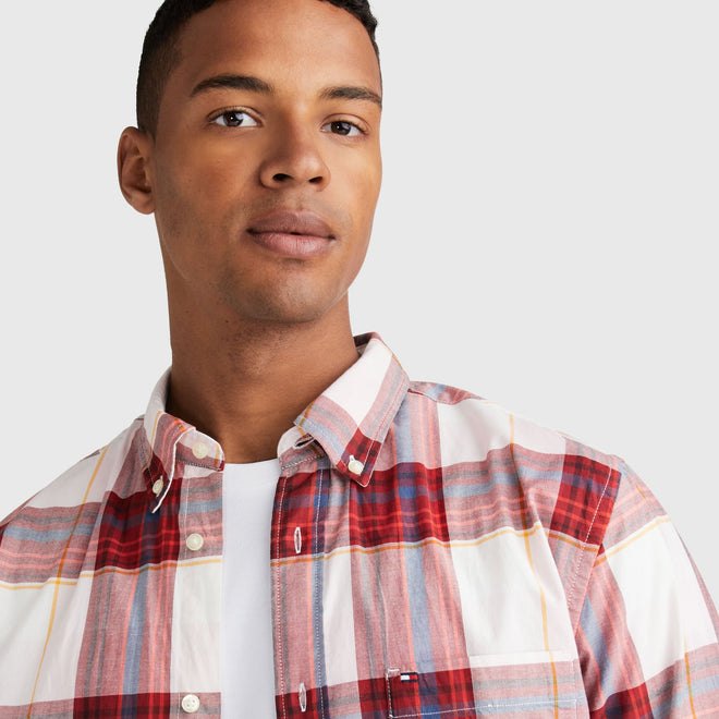 Tommy Hilfiger - Cotton Check Shirt - Regatta Red /Multi