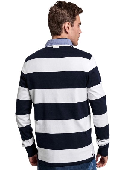 Original Barstripe Heavy Rugger - Eggshell & Navy