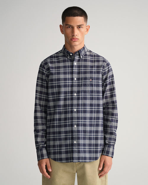 Oxford Shirt - Check - Evening Blue