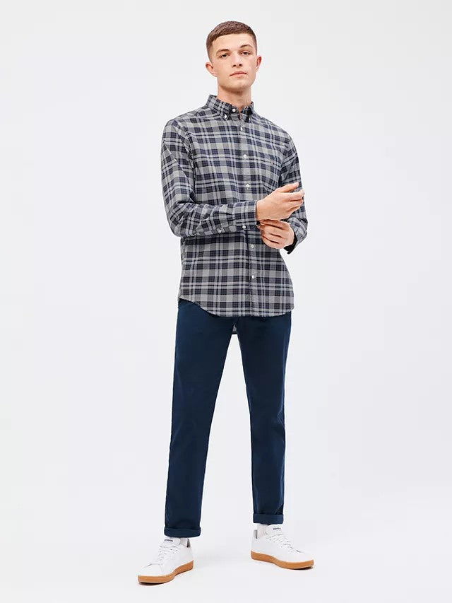 Oxford Shirt - Check - Evening Blue