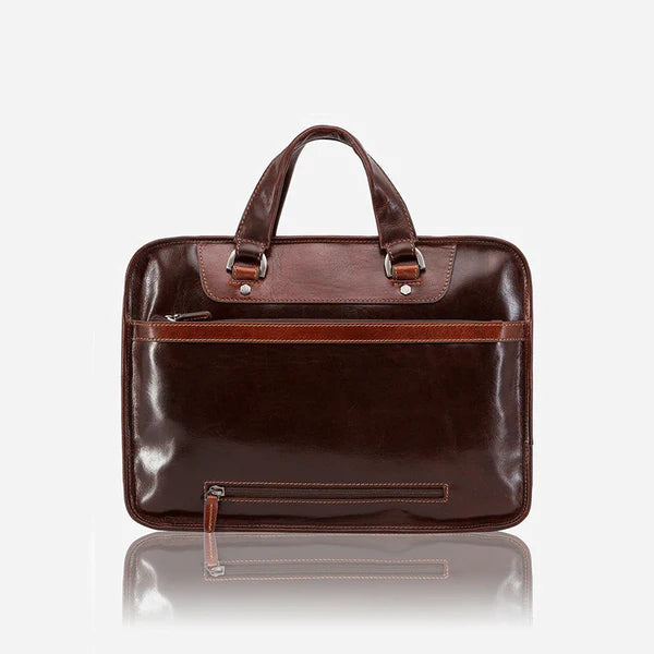 Oxford Medium Laptop Briefcase - Tobacco