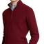 Zip Neck Cotton Pullover - Vintage Port Red