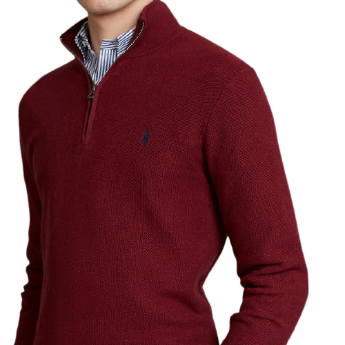 Vintage thick cotton ralph lauren polo zip up online pullove