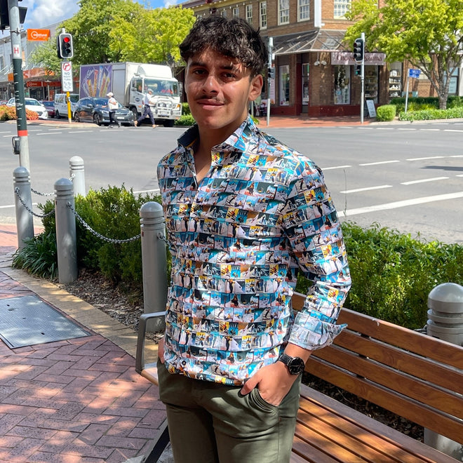 A Fish Named Fred - Poster Print Shirt - Green