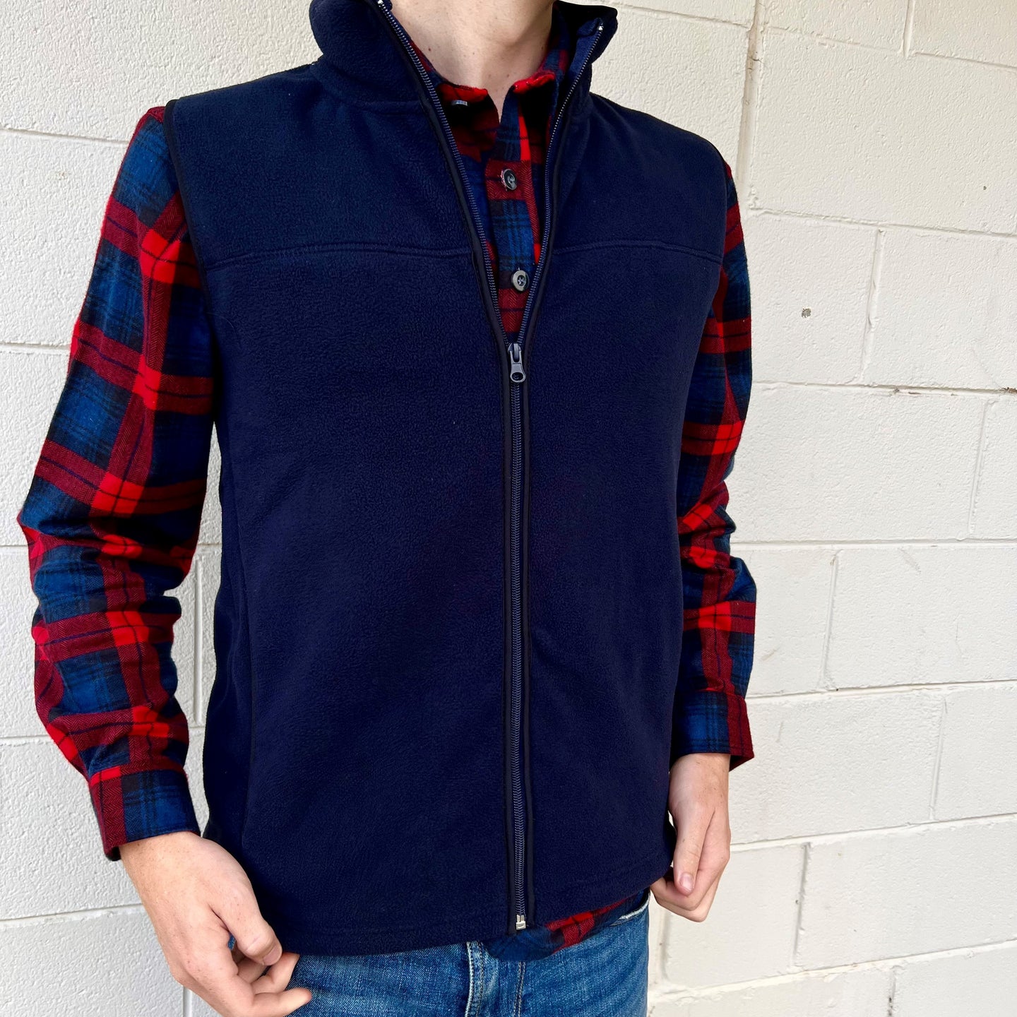 Polar Fleece Vest - Navy