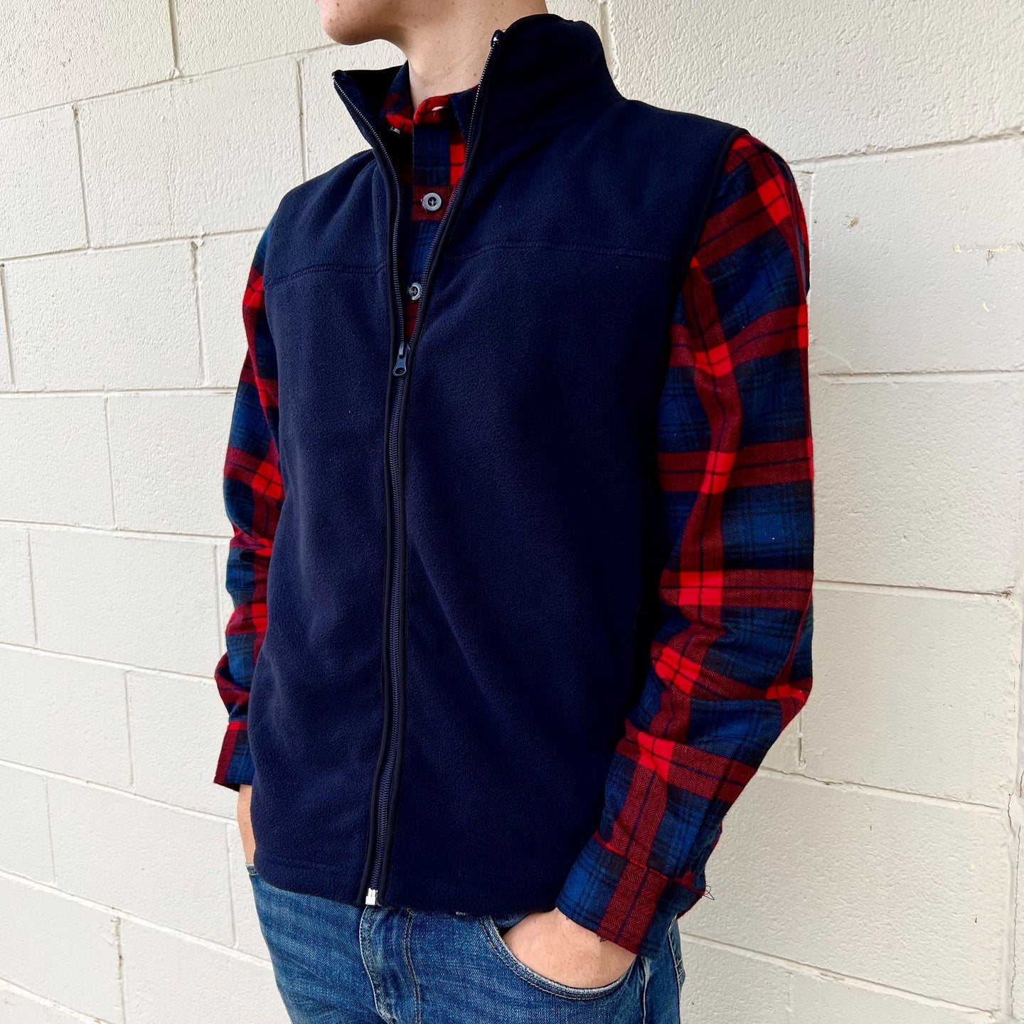 Polar Fleece Vest - Navy