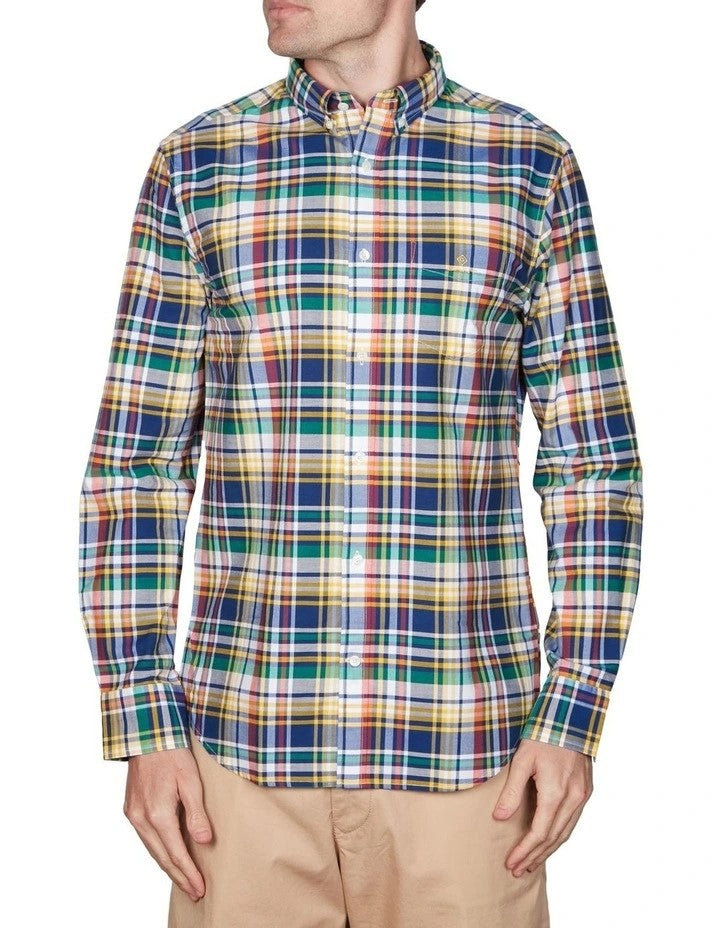GANT - Oxford Shirt - Plaid - Solar Power Yellow