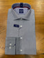 Long Sleeve Business Shirt - Striped - Royal Blue & White