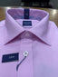 Abelard - Long Sleeve Business Shirt - Dots - Pink & White