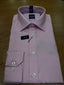 Long Sleeve Business Shirt - Dots - Pink & White
