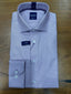 Long Sleeve Business Shirt - Geometric - Mauve & White