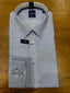 Long Sleeve Business Shirt - Check - Cornflower Blue & White