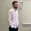 Long Sleeve Business Shirt - Textured - Pink