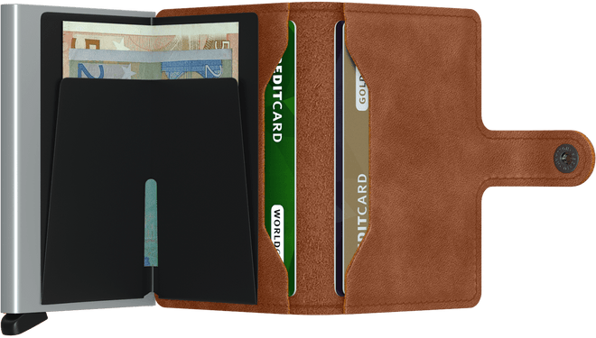 Secrid Miniwallet - Vintage - Cognac-Silver