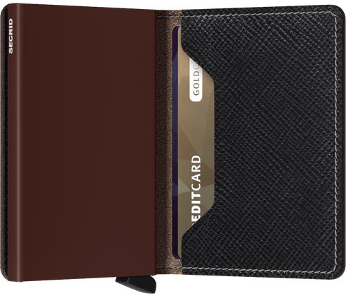 Secrid Slimwallet - Saffiano - Brown