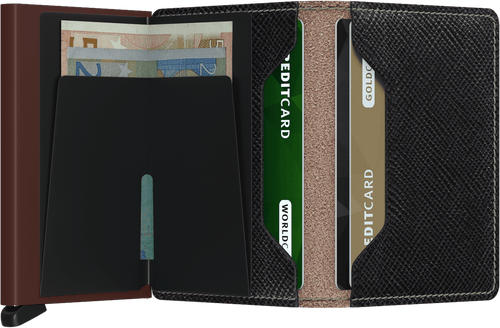 Secrid Slimwallet - Saffiano - Brown